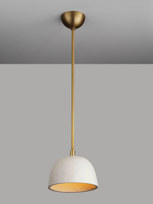 Brooklyn - Small (Natural Brass, Shaded White)2
