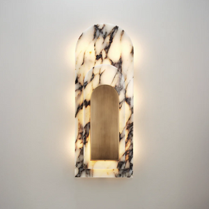 Staten Island Sconce (Calacatta Marble, Natural Brass)